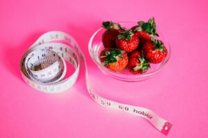Strawberries and tape measure
